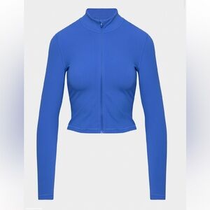 Aritzia butter limit zip up jazz blue size small
